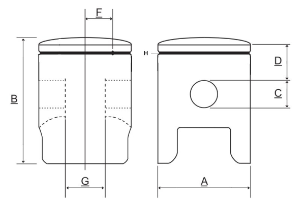 Kolben H/J 39mm Kolbenschmidt L-Ring